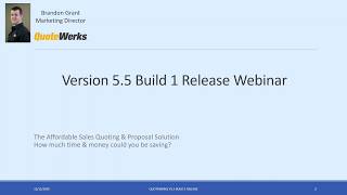 QuoteWerks Version 5.5 Release Webinar