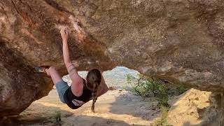 Into the Light 7C+, Rocklands Bouldering