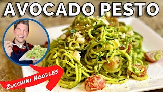 Avocado Pesto Zoodles | How I Lost 30 Pounds in 90 Days | Nutritarian Recipe