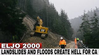 ROADS TURNED INTO MOUNTAINS! Landslides Cut Off California Roads