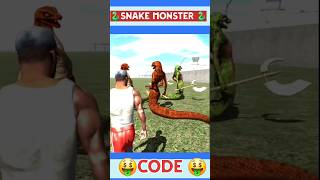 SNAKE MONSTER CHEAT CODE 🤑 INDIAN BIKES DRIVING 3D SHOTS VIDEO #indianbikedriving3d #shorts #gaming