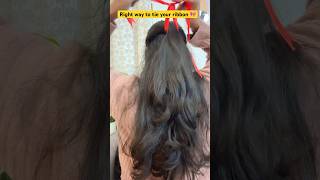 #shorts Viral Ribbon Hack #hairstyle #viralhacks #diyhairstyles #trending #ribbon #easyhaiestyle