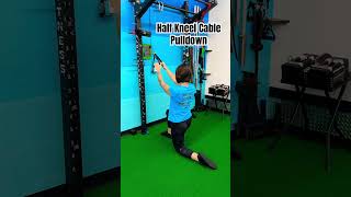 Half Kneel Cable Pulldown (Double Arm, Neutral Grip)