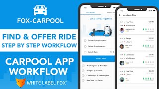 On-Demand #ride  Sharing App Workflow | Carpool App Flow | Find & Offer Ride in Single App - WLF