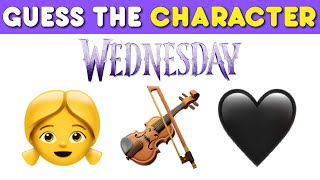 Guess the Wednesday Character by Emoji Challenge! 🤔 Emoji Quiz -  Easy Medium Hard