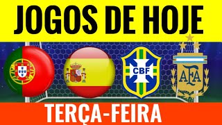 ⚽️JOGOS DE HOJE!!LIGA DAS NAÇÕES, ELIMINATÓRIAS SUL-AMERICANAS!!JOGOS DE HOJE 15-10-2024