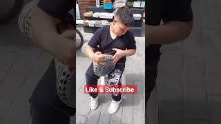 Street Drummer | Little Champ | Drum Solo  🪘 | #viral #shorts