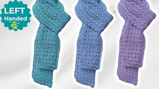 LEFT HANDED Crochet - Easy Coronation Scarf for Beginners