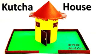 How to make very easy kutcha house for school activity | Easy paper house making | DIY art and craft