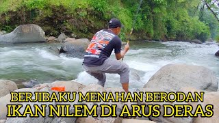 MANCING MELEM PAKAI UMPAN LUMUT BATU ll BENER BENER HARUS SABAR MANCING DI ARUS DERAS