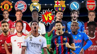 Manchester United Bayern Munich Real Madrid 🆚 Barcelona Napoli Arsenal😱🫵