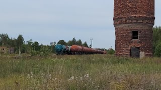 C30-M-1558 "LEO" arrives Kohtla-Järve station / Тепловоз Ц30-М-1558 выезжает на ст. Кохтла-Ярве