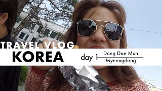 TRAVEL VLOG | KOREA DAY 1 | DONG DAE MUN & MYEONGDONG