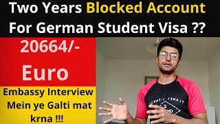 Two Years Blocked Account For Study In Germany || Urdu/Hindi