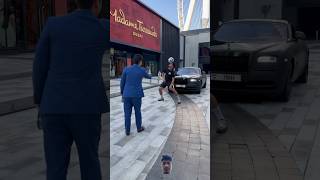 Playing football in front of Rose Royce #automobile #luxury #lifestyle #rich #shortvideo #football ￼