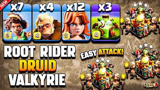 TH16 ROOT RIDER VALKYRIE Attack With DRUID & OVERGROWTH | Best TH16 Attack Strategy - Clash Of Clans