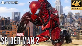 Marvel's Spider-Man 2 PS5 Pro - Absolute Carnage Suit Free Roam Gameplay (4K 60FPS)