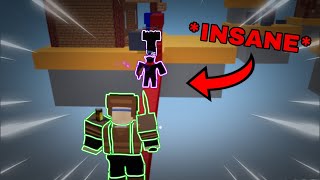 I Won a 1v2 On Mobile in Roblox Bedwars… (UNBELIEVABLE)