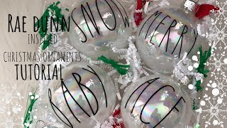 RAE DUNN INSPIRED CHRISTMAS ORNAMENTS // TUTORIAL // DIY // MAKE WITH ME ❄️