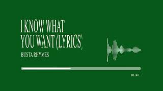 Busta Rhymes, Mariah Carey - I Know What You Want (Lyrics)