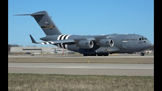 USAF C17 take off, DTW