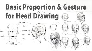 Basic Proportion and Gesture for Head Drawing.