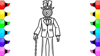 Skibidi Toilet - CLOCK MAN / Coloring Pages / How to Color