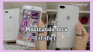 Mostrando meu celular (iPhone 8 plus)