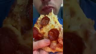 Asmr Eating cheesy pizza