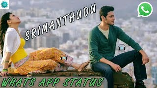 Cute Love WhatsApp status video Telugu💓Srimanthudu