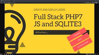 Full Stack with PHP JavaScript and SQLITE Part 1 of 2