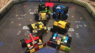 Sawblaze vs yeti LEGO battlebots fight night hyper lash