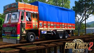 TATA Indian Truck Fully Loaded Drive On Muddy Road| Euro Truck Simulator 2 | ETS2 |