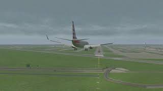 Gusty Crosswind Landing - Boeing 737 Zibo-mod