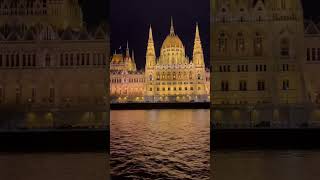 Budapest Parliament at night is extraordinary #travel #beautiful #shorts