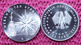 25 Euro Christmas Coin  Herrnhuter Stern 2022