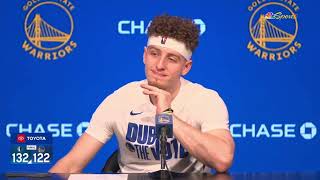 Brabdin Podziemski Postgame Interview | Golden State Warriors lose to Dallas Mavericks 132-122