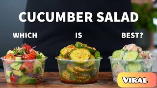 Cucumber salad, 3 easy cucumber salad, viral cucumber salad recipe