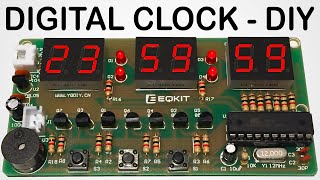 How to Make a Digital Clock with ATMEL CPU - DIY Kit ICStation