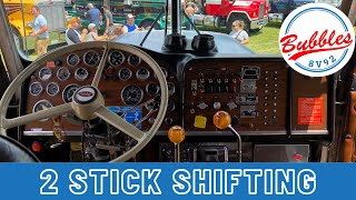 How to shift Two stick 6+4 Spicer Transmission Peterbilt 359 #Peterbilt #359 #Twinstick #Twostick