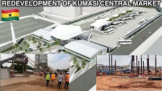 KUMASI CENTRAL MARKET TO BE COMPLETED WITH FAST SPEED ;HEAVY HIGH TECH EQUIPMENTS & MATERIALS ARRIVE