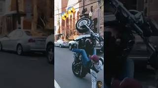 #automobile #wheelie #stunt #harley #biker