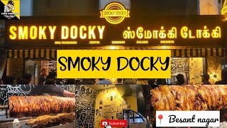 Experiencing Chennai's Finest Coal Shawarma Roll 🌯 at Smoky Docky | Besant Nagar 🏖 | Vikiz Findingz😱