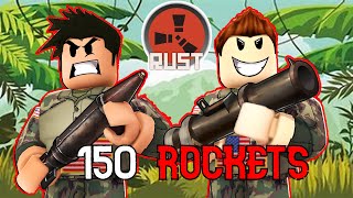 CRAZY 150 Rocket Raid in Trident survival V3 (Roblox Rust)