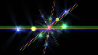 Multi-Colored Lines in Smooth Motion on Black Background. Relaxing Screensaver. Free Version Footage