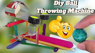 How To Make Working Ball Throwing DC Motor Machine Project | Science Experiment