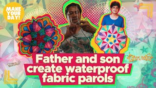 Father and son create waterproof fabric parols   | Make Your Day