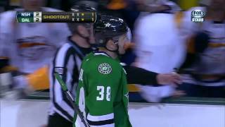 Vernon Fiddler Falls But Still Scores A Shootout Goal (Stars vs Predators)