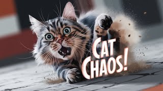 CAT CHAOS!🙀 New Funny Animals 2024 😍