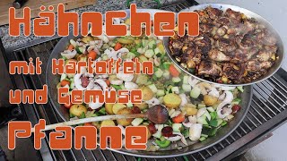 Hähnchen Pfanne mit Kartoffeln und Gemüse